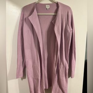J Crew Purple long cardigan